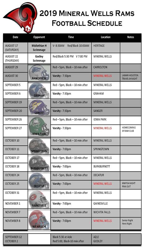 Week 10 high school football schedules
